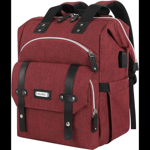 Laptop Backpack For Women Work, 15.6 Inch Computer Backpack for Teacher - Picture 2 of 6